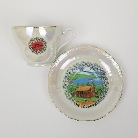 Vintage The Ozarks Souvenir Tea Cup & Saucer - Picture 2 of 9